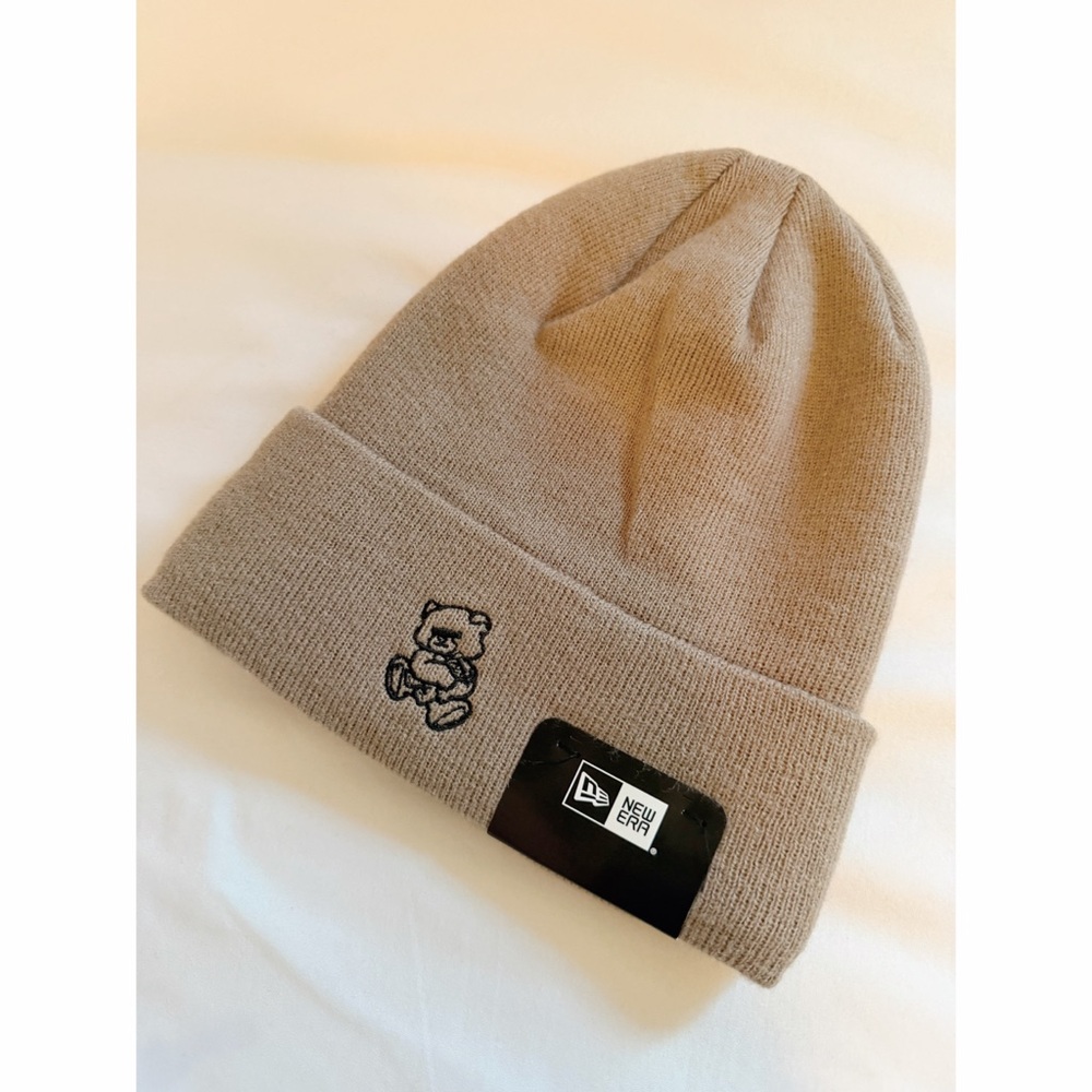 Undercover Tan Beanie with Bear Embroidery